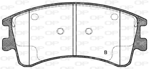 Jogo de 4 pastilhas de travão OPEN PARTS ref. BPA0970.02