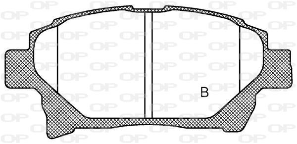 Jogo de 4 pastilhas de travão OPEN PARTS ref. BPA0971.12