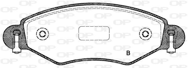 Jeu de 4 plaquettes de frein OPEN PARTS BPA0978.02
