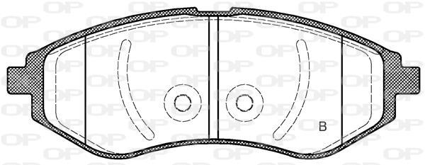 Jeu de 4 plaquettes de frein OPEN PARTS ref. BPA0986.02