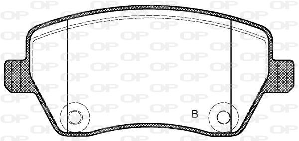 Jeu de 4 plaquettes de frein OPEN PARTS BPA0987.02