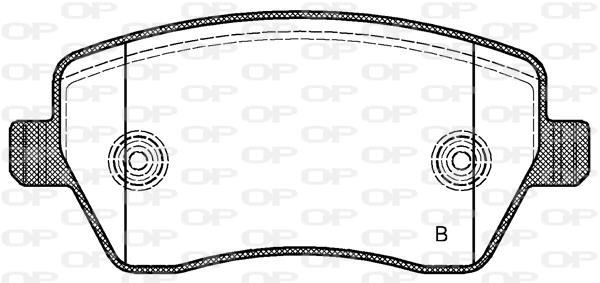 Jeu de 4 plaquettes de frein OPEN PARTS ref. BPA0987.11