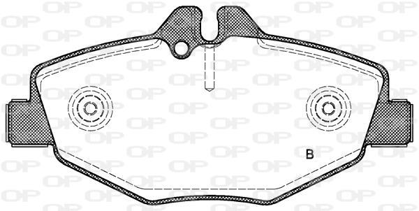 Jeu de 4 plaquettes de frein OPEN PARTS BPA0990.02