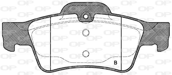 Jeu de 4 plaquettes de frein OPEN PARTS BPA0991.00
