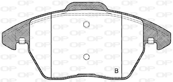 Jeu de 4 plaquettes de frein OPEN PARTS ref. BPA1030.01