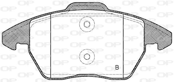 Jeu de 4 plaquettes de frein OPEN PARTS ref. BPA1030.10