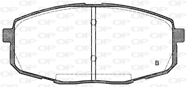 Jogo de 4 pastilhas de travão OPEN PARTS ref. BPA1038.02