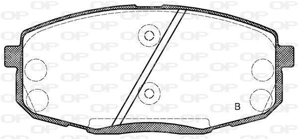 Jeu de 4 plaquettes de frein OPEN PARTS ref. BPA1038.12
