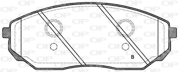 Jogo de 4 pastilhas de travão OPEN PARTS ref. BPA1041.02