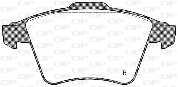 Jogo de 4 pastilhas de travão OPEN PARTS ref. BPA1045.22