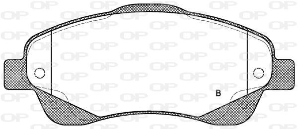 Jogo de 4 pastilhas de travão OPEN PARTS ref. BPA1046.02