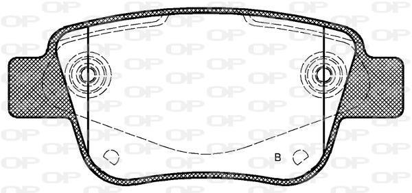 Jeu de 4 plaquettes de frein OPEN PARTS ref. BPA1047.02
