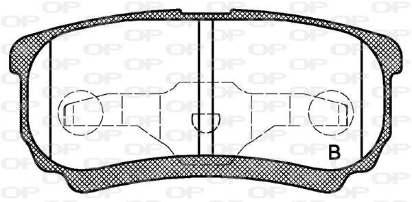 Jeu de 4 plaquettes de frein OPEN PARTS ref. BPA1051.02
