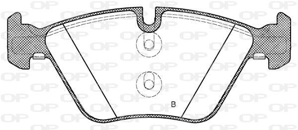 Jogo de 4 pastilhas de travão OPEN PARTS ref. BPA1052.30