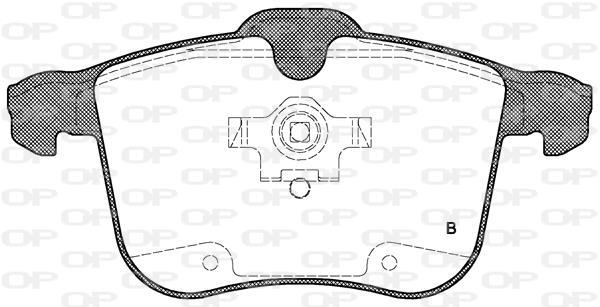 Jeu de 4 plaquettes de frein OPEN PARTS ref. BPA1053.00