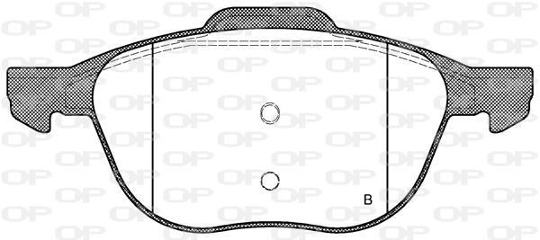 Jogo de 4 pastilhas de travão OPEN PARTS ref. BPA1082.00