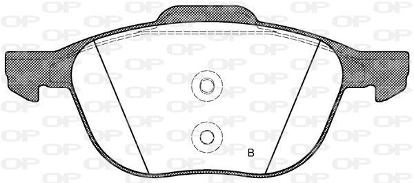 Jeu de 4 plaquettes de frein OPEN PARTS BPA1082.30