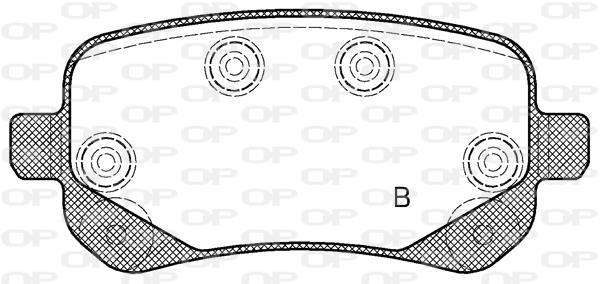 Jeu de 4 plaquettes de frein OPEN PARTS ref. BPA1095.02