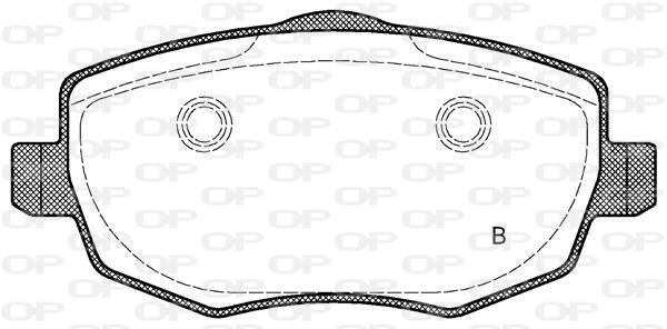 Jogo de 4 pastilhas de travão OPEN PARTS ref. BPA1099.01