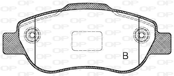 Jeu de 4 plaquettes de frein OPEN PARTS ref. BPA1100.11