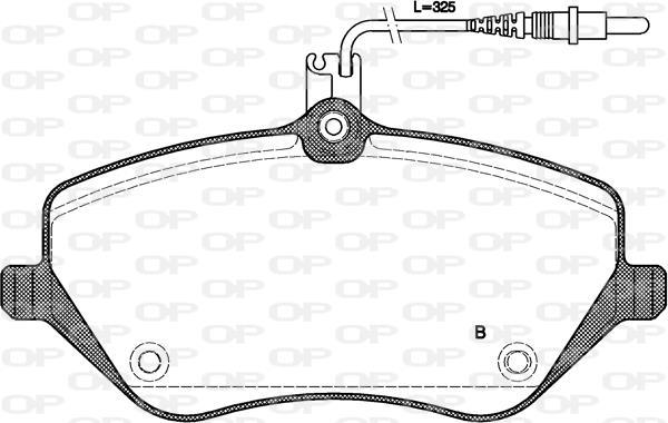 Jogo de 4 pastilhas de travão OPEN PARTS ref. BPA1101.04