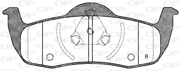 Jogo de 4 pastilhas de travão OPEN PARTS ref. BPA1106.10