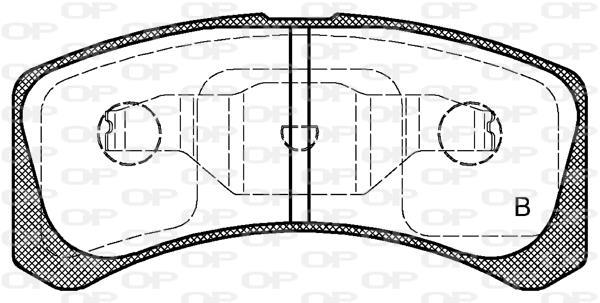 Jogo de 4 pastilhas de travão OPEN PARTS ref. BPA1111.02