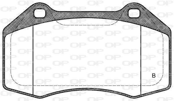 Jeu de 4 plaquettes de frein OPEN PARTS ref. BPA1113.12