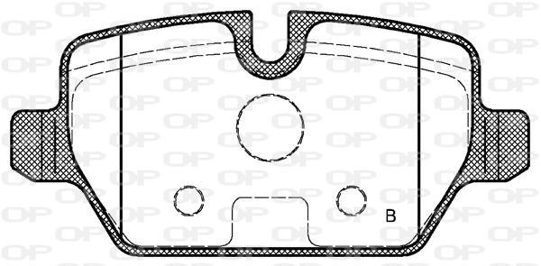 Jogo de 4 pastilhas de travão OPEN PARTS ref. BPA1132.00
