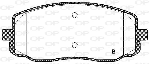 Jogo de 4 pastilhas de travão OPEN PARTS ref. BPA1133.02