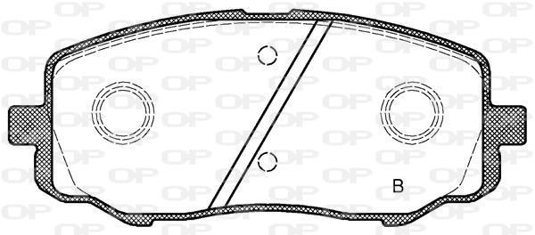 Jeu de 4 plaquettes de frein OPEN PARTS BPA1133.12