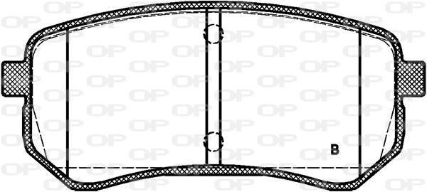 Jeu de 4 plaquettes de frein OPEN PARTS ref. BPA1135.02