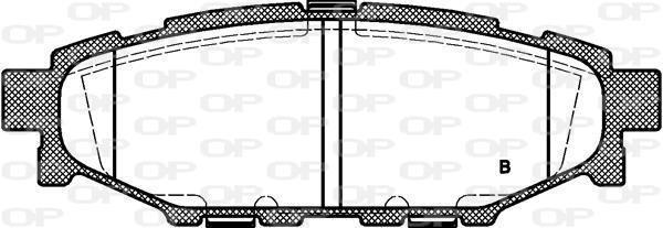 Jogo de 4 pastilhas de travão OPEN PARTS ref. BPA1136.01