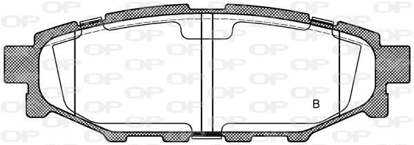 Jeu de 4 plaquettes de frein OPEN PARTS BPA1136.12