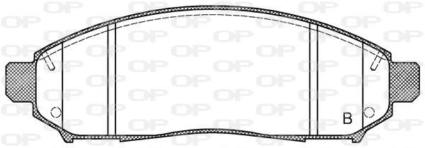 Jogo de 4 pastilhas de travão OPEN PARTS ref. BPA1162.01
