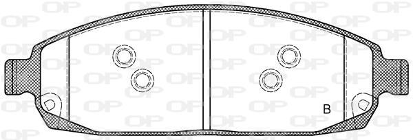 Jogo de 4 pastilhas de travão OPEN PARTS ref. BPA1173.02