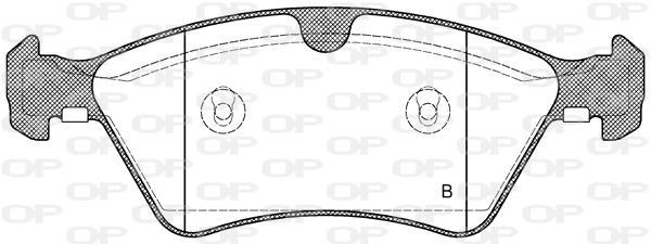 Jogo de 4 pastilhas de travão OPEN PARTS ref. BPA1179.00