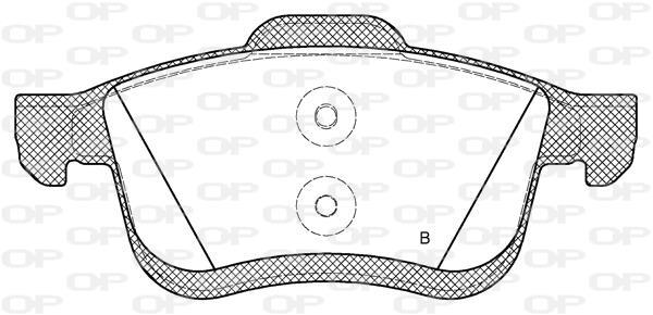 Jeu de 4 plaquettes de frein OPEN PARTS BPA1183.01