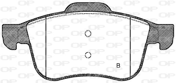 Jogo de 4 pastilhas de travão OPEN PARTS ref. BPA1183.02