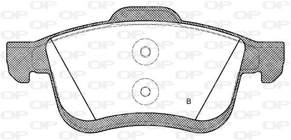 Jeu de 4 plaquettes de frein OPEN PARTS BPA1183.22