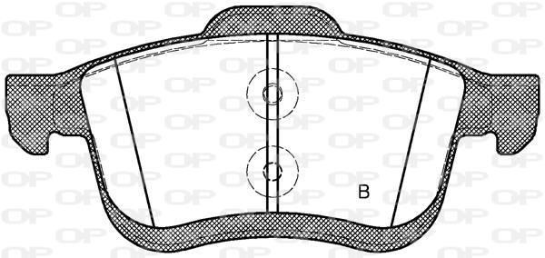 Jeu de 4 plaquettes de frein OPEN PARTS BPA1183.42