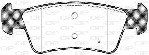 Jeu de 4 plaquettes de frein OPEN PARTS BPA1187.01