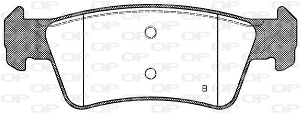Jogo de 4 pastilhas de travão OPEN PARTS ref. BPA1187.02
