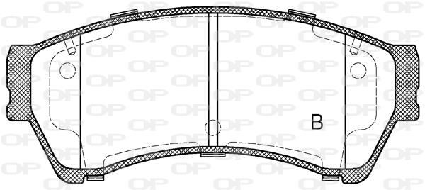 Jeu de 4 plaquettes de frein OPEN PARTS BPA1196.02