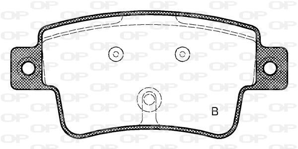 Jeu de 4 plaquettes de frein OPEN PARTS BPA1198.02