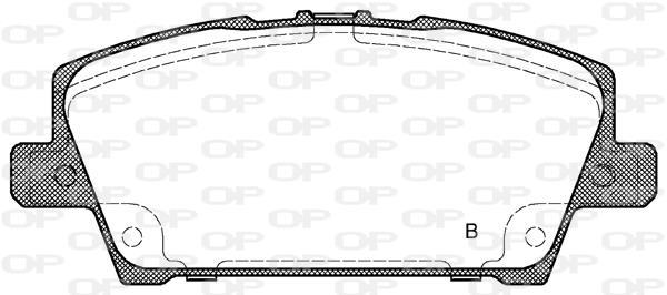 Jogo de 4 pastilhas de travão OPEN PARTS ref. BPA1205.02