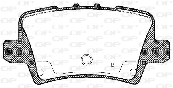 Jogo de 4 pastilhas de travão OPEN PARTS ref. BPA1206.02