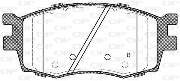 Jogo de 4 pastilhas de travão OPEN PARTS ref. BPA1208.02