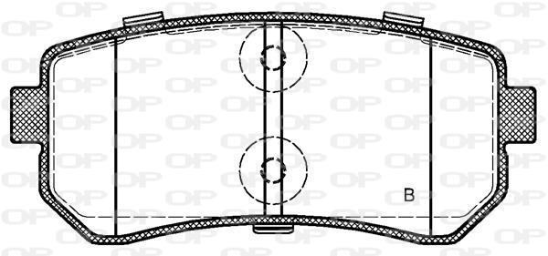 Jeu de 4 plaquettes de frein OPEN PARTS ref. BPA1209.02