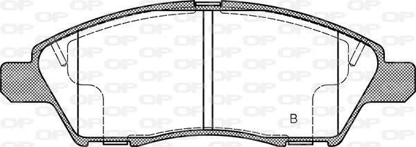 Jeu de 4 plaquettes de frein OPEN PARTS BPA1210.12
